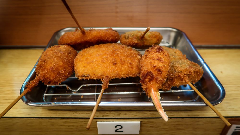 日本的美食| kushikatsu